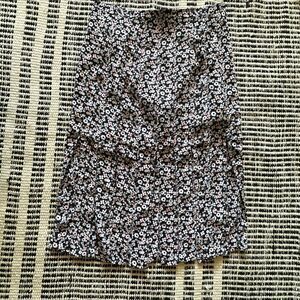 7th Avenue design Studio New York & Company Size 8 Black Floral Fringe Pencil sk